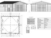 Medinis garažas „torde“ 44 mm, 5,95x5,95 m – 32 m² - nuotraukos Nr. 2