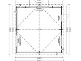 Medinis garažas „torde“ 44 mm, 5,95x5,95 m – 32 m² - nuotraukos Nr. 3