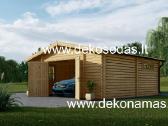 Medinis garažas „torde“ 44 mm, 5,95x5,95 m – 32 m² - nuotraukos Nr. 4