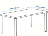 White table ikea 140x60 cm - nuotraukos Nr. 3