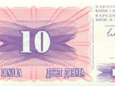 Bosnia and Herzegovina 10 dinara 1992. Unc. P - nuotraukos Nr. 2