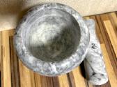 Marmurinė virtuvinė grūstuvė su grūstuvu - nuotraukos Nr. 2