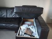 Odinė sofa lova - nuotraukos Nr. 3
