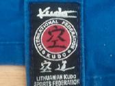 Vaikiškas mėlynas kudo / dziudo kimono su diržais - nuotraukos Nr. 3