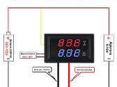 LED voltmetras ampermetras 100v/10a - nuotraukos Nr. 5