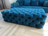 Veliūrinė sofa su pufu - nuotraukos Nr. 2
