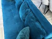 Veliūrinė sofa su pufu - nuotraukos Nr. 6