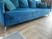 Veliūrinė sofa su pufu - nuotraukos Nr. 12