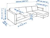 Naturalios odos Vimle keturvietė sofa - nuotraukos Nr. 4