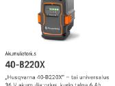 Husqvarna B220x baterija - nuotraukos Nr. 5