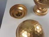 Auksinės metalinės vazos, 14 cm skersmens - nuotraukos Nr. 4