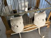 Sendinto metalo pakaba su dviem pelėdomis - nuotraukos Nr. 4