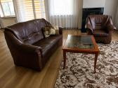 Natūralios odos sofa ir fotelis–labai geros būklės - nuotraukos Nr. 2