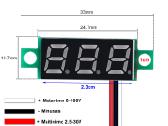 LED voltmetras Dc 0-100v - nuotraukos Nr. 3