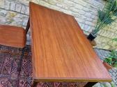 Vintažinis mid century tikmedžio valgomojo stalas - nuotraukos Nr. 31