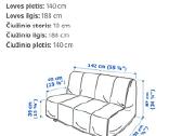 Parduodama dvivietė sofa-lova - nuotraukos Nr. 3