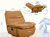 Minkštas poilsio fotelis Recliner – reguliuojamas - nuotraukos Nr. 9