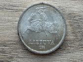 1936 metų 5 smetoniški litai Basanavičius sidabras - nuotraukos Nr. 4