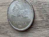 1936 metų 5 smetoniški litai Basanavičius sidabras - nuotraukos Nr. 6