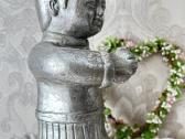 Masyvi sidabrinės spalvos mergaitės skulptūra - nuotraukos Nr. 3