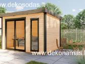 Medinis sodo namelis „kenis“ 28 mm, 360x360 cm - nuotraukos Nr. 3