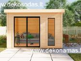 Medinis sodo namelis „kenis“ 28 mm, 360x360 cm - nuotraukos Nr. 2