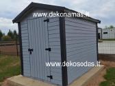 Karkasinis sandėliukas 2x3 m su dvišlaičiu stogu - nuotraukos Nr. 2