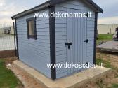 Karkasinis sandėliukas 2x3 m su dvišlaičiu stogu - nuotraukos Nr. 3