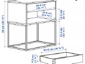 Naktinis staliukas iš ikea (yra 2 vnt) - nuotraukos Nr. 3