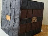 Natūralios odos pufas (kubas) - nuotraukos Nr. 3
