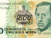 Brazil 500 cruzeiros 1990. Unc. P - nuotraukos Nr. 2