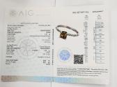 Aukso žiedas su 1,20 ct konjakiniu deimantu - nuotraukos Nr. 3