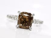 Aukso žiedas su 1,20 ct konjakiniu deimantu - nuotraukos Nr. 8