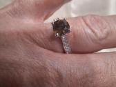 Aukso žiedas su 1,20 ct konjakiniu deimantu - nuotraukos Nr. 9
