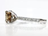 Aukso žiedas su 1,20 ct konjakiniu deimantu - nuotraukos Nr. 14