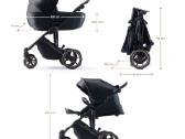 Vežimėlis Kinderkraft 3in1 Prime 2 Mink Pro - nuotraukos Nr. 2