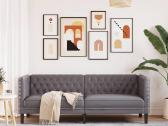Trivietė chesterfield sofa - nuotraukos Nr. 3