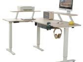 Elektrinis L formos kampinis stalas 160cm - nuotraukos Nr. 4