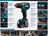 Makita Ddf487z 18v, Lxt, 40 Nm, bešepetėlis - nuotraukos Nr. 6