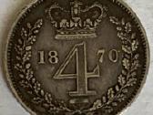 Jk (Didžioji Britanija) 4 pensai (Groat) 1870 - nuotraukos Nr. 2