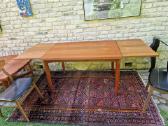 Vintažinis mid century tikmedžio valgomojo stalas - nuotraukos Nr. 2
