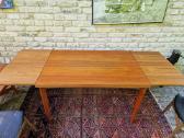Vintažinis mid century tikmedžio valgomojo stalas - nuotraukos Nr. 20