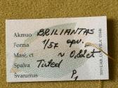 Žiedas su natūraliu deimantu 15 dydis - nuotraukos Nr. 3