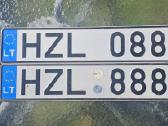 Išskirtinis numerių komplektas: Hzl 888 ir Hzl 088 - nuotraukos Nr. 2