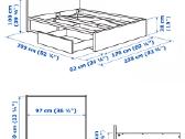 Geros bukles Ikea lova su su čužinių ir stalčiais - nuotraukos Nr. 3