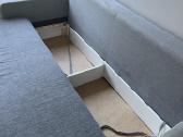 Ištraukiama trivietė pilka sofa-lova - nuotraukos Nr. 4
