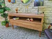 Vintažinė mid century tikmedžio masyvo komoda - nuotraukos Nr. 3