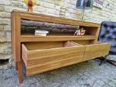 Vintažinė mid century tikmedžio masyvo komoda - nuotraukos Nr. 12