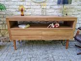 Vintažinė mid century tikmedžio masyvo komoda - nuotraukos Nr. 20