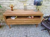 Vintažinė mid century tikmedžio masyvo komoda - nuotraukos Nr. 22